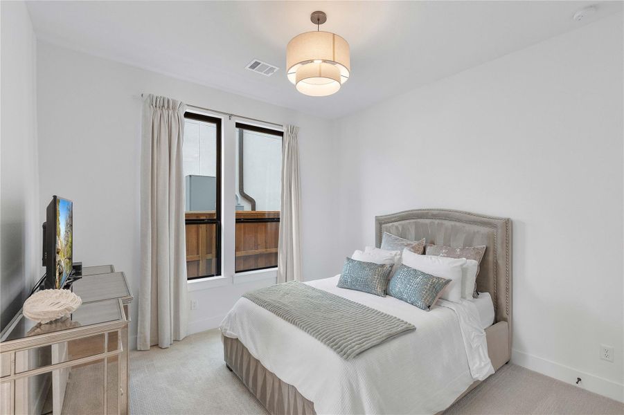 Furnished interior view inside a new home in , Spring (Image 36).