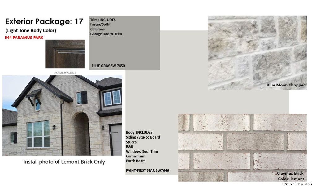 Sample of building materials used in homes in Buffalo Crossing, Cibolo (Image 3). Sample of building materials used in homes in Buffalo Crossing, Cibolo (Image 3).