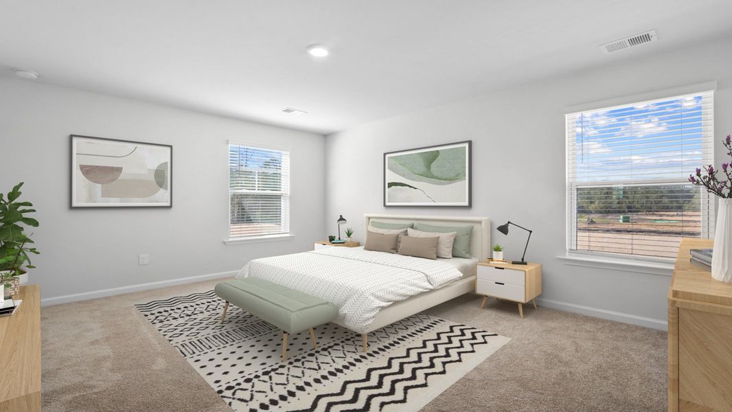 Furnished interior view inside a new home in The Groves at Bees Creek, Ridgeland (Image 25).