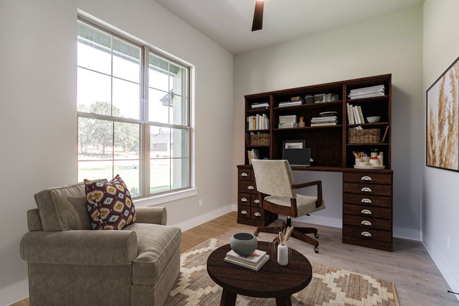 Representative furnished interior of a home built from the The Waco by Kenmark Homes in Escondido Ranches, Weatherford (Image 7).