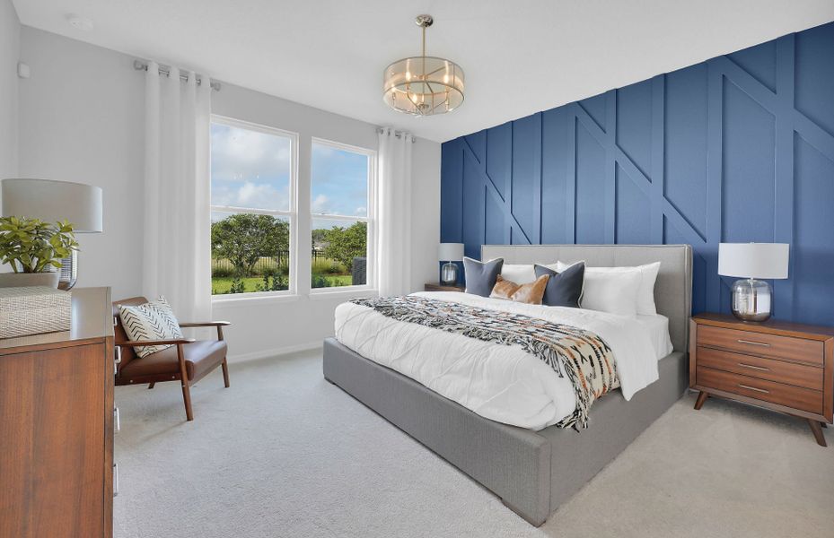 Furnished interior view inside a new home in Del Webb Wildlight, Yulee (Image 12).