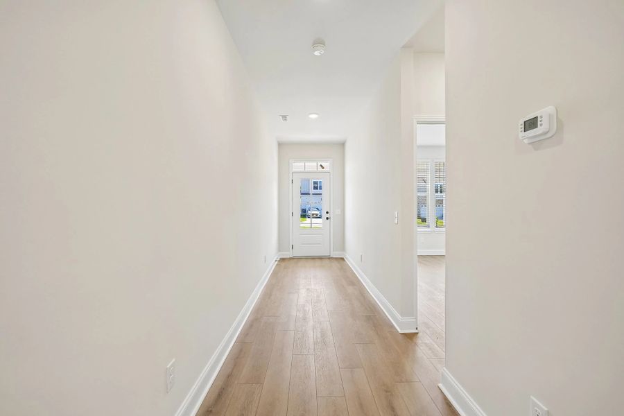 Foyer with upgraded front door