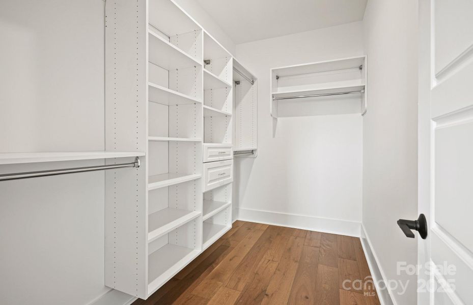 Closet 1 with Custom Shelving.  Representative Photo.