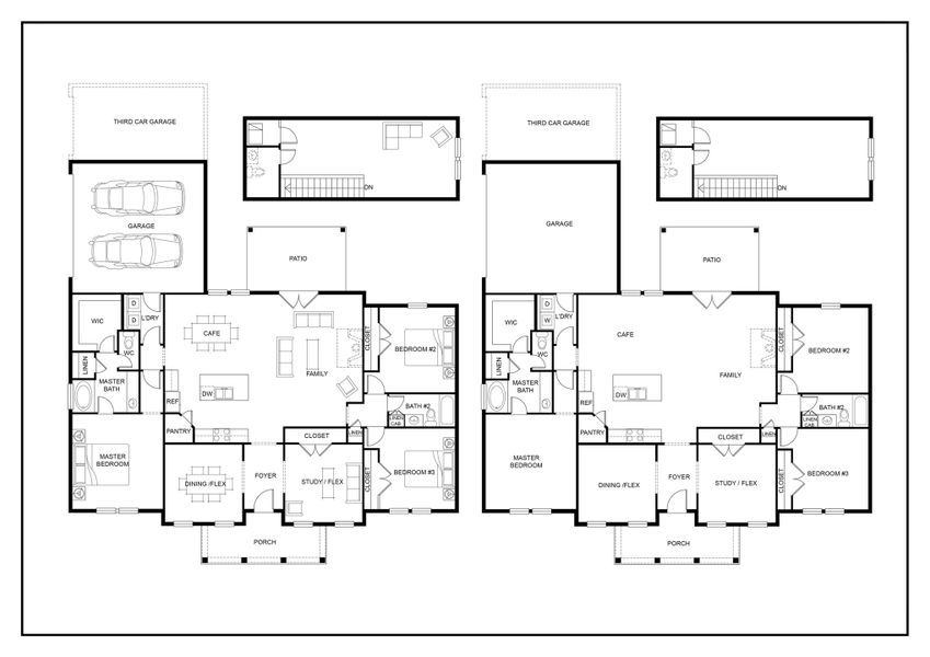 2D floor plan layout of this home in Horry County Homes, Conway, SC (Image 3).