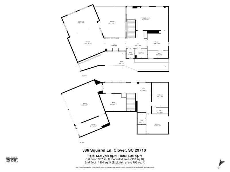 2D floor plan layout of this home in , Clover, SC (Image 4).