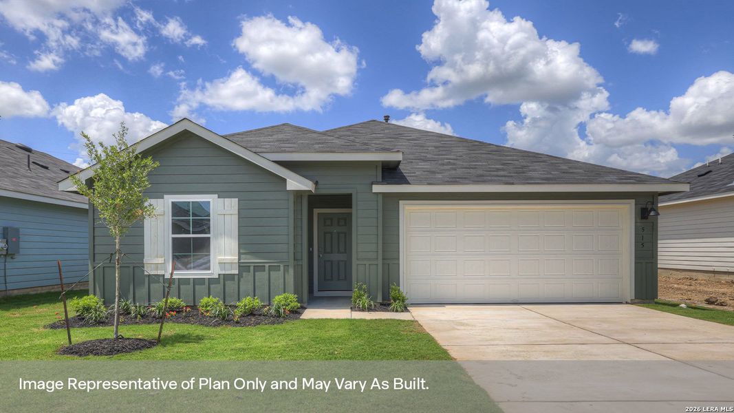 Front exterior of a new home in Bollinger, Maxwell, TX, highlighting curb appeal (Image 1). Front exterior of a new home in Bollinger, Maxwell, TX, highlighting curb appeal (Image 1).