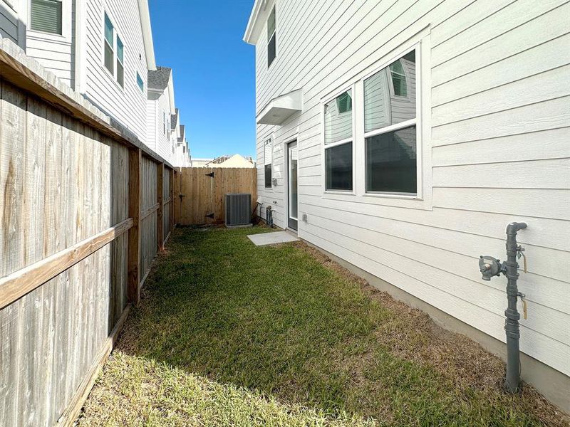 Fenced Back Yard.