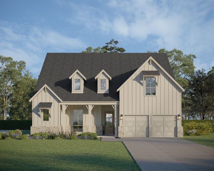 Plan 1632 Elevation J w/ Stone Plan 1632 Elevation J w/ Stone