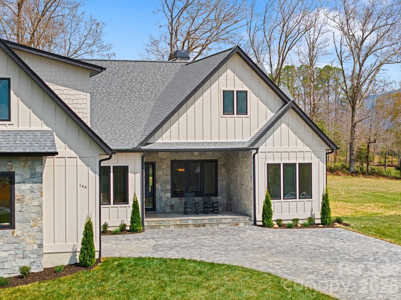 Front exterior of a new home in , Fletcher, NC, highlighting curb appeal (Image 27).