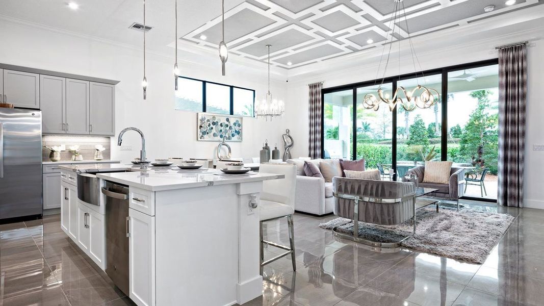 Island Kitchen into Great Room