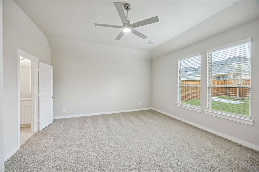 Primary Suite in the Stanley II home plan by Trophy Signature Homes – REPRESENTATIVE PHOTO