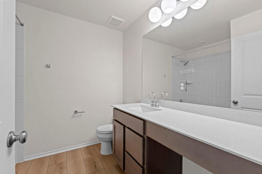 Furnished interior view inside a new home in Salerno - Heritage Collection, Round Rock (Image 15). Furnished interior view inside a new home in Salerno - Heritage Collection, Round Rock (Image 15).