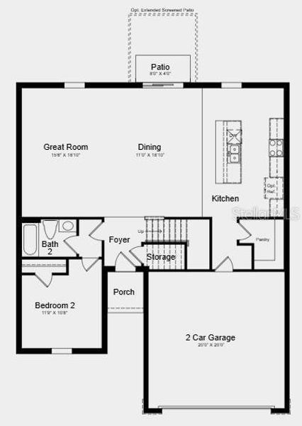 2D floor plan layout of this home in Waterstone, Groveland, FL (Image 2). 2D floor plan layout of this home in Waterstone, Groveland, FL (Image 2).