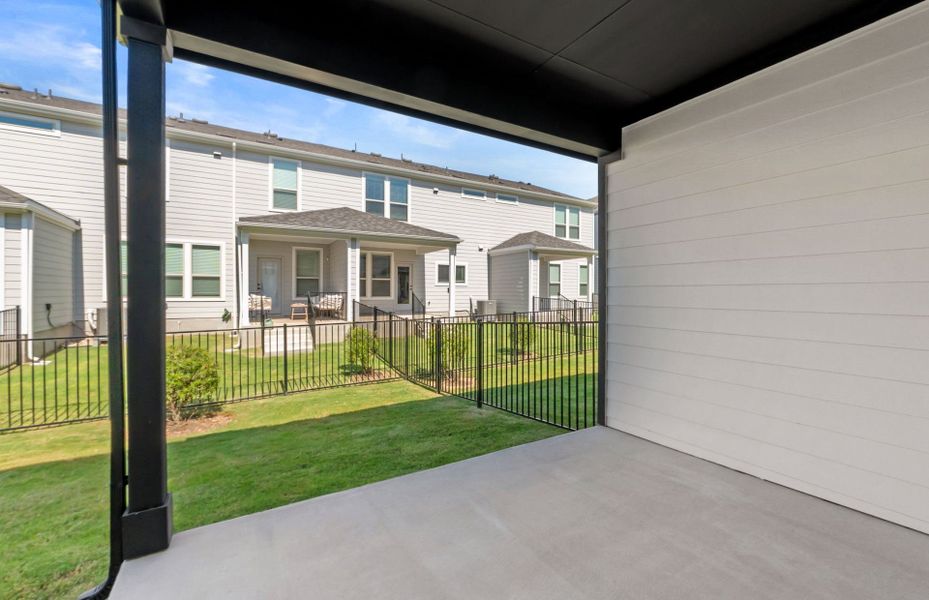 Exterior details and patio area of a home in Whitestone Preserve, Cedar Park (Image 24).