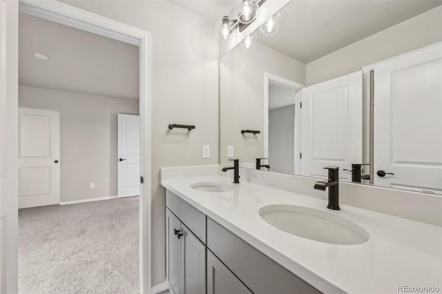 Furnished interior view inside a new home in The Villas Collection at Sterling Ranch, Littleton (Image 6).