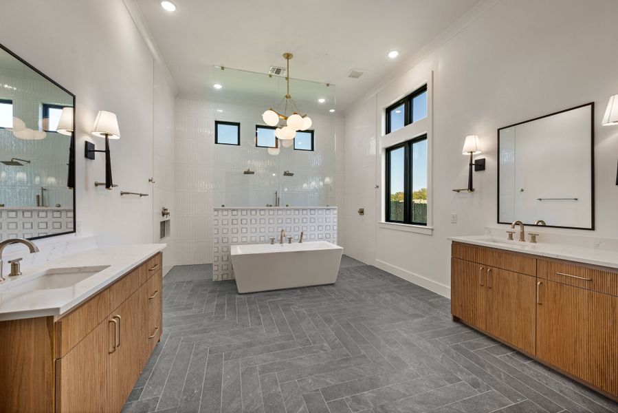Furnished interior view inside a new home in Montclair, Prosper (Image 15). Furnished interior view inside a new home in Montclair, Prosper (Image 15).