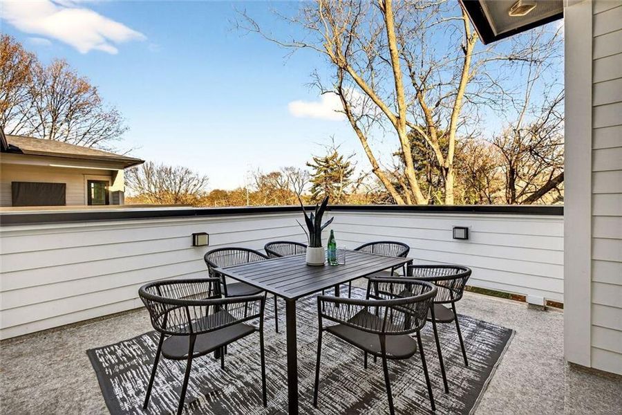 Exterior details and patio area of a home in , Atlanta (Image 29).