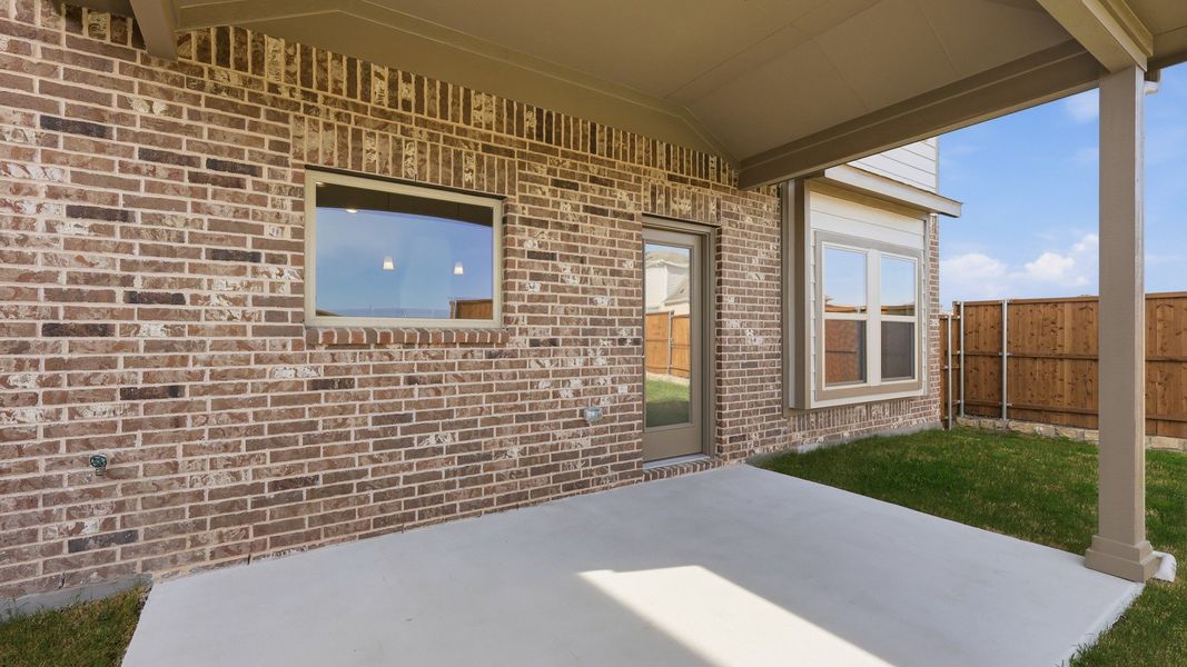 Exterior details and patio area of a home in Westridge Journey, Princeton (Image 4). Exterior details and patio area of a home in Westridge Journey, Princeton (Image 4).