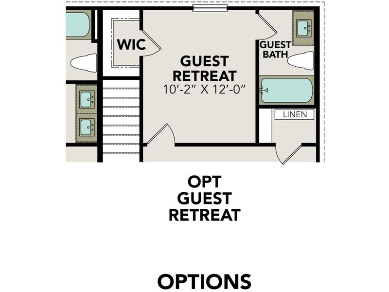 2D floor plan layout for the The Douglas B by Davidson Homes LLC in Hickory Ridge, Elmendorf, TX (Image 27). 2D floor plan layout for the The Douglas B by Davidson Homes LLC in Hickory Ridge, Elmendorf, TX (Image 27).