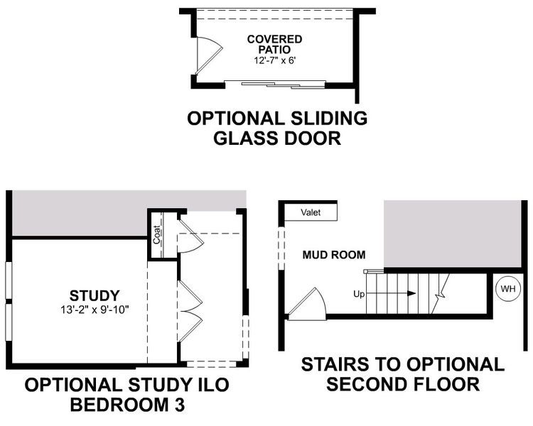 2D floor plan layout for the Driftwood by Beazer Homes in Gatherings® at GreenHouse, Marietta, GA (Image 5).