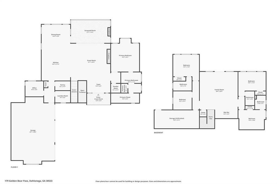 2D floor plan layout of this home in , Dahlonega, GA (Image 6).