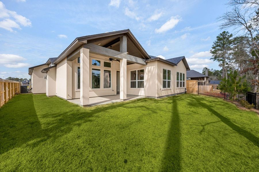 Exterior details and patio area of a home in Audubon 60’s, Magnolia (Image 4).