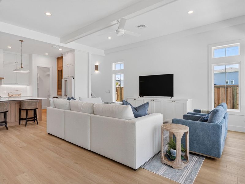 Furnished interior view inside a new home in , Port Aransas (Image 32).