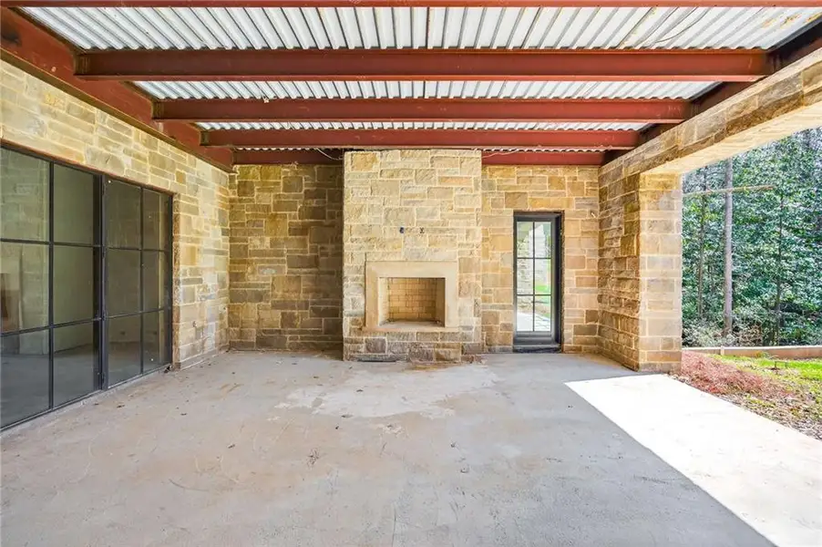 Exterior details and patio area of a home in , Atlanta (Image 3). Exterior details and patio area of a home in , Atlanta (Image 3).