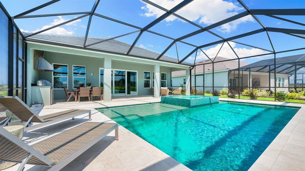 Exterior details and patio area of a home in Esplanade at Coasterra, Palmetto (Image 17).