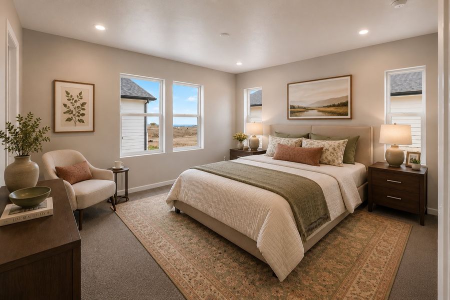 Furnished interior view inside a new home in Trailstone, Arvada (Image 7).