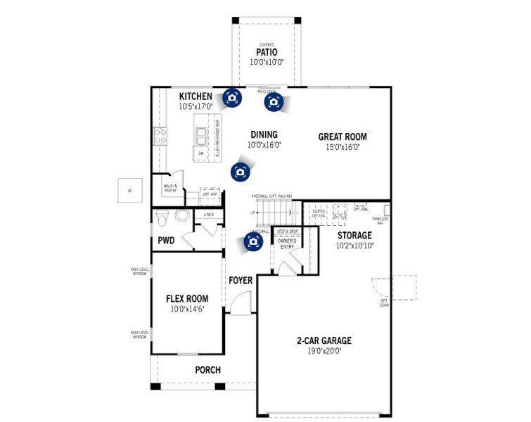 2D floor plan layout for the Sienna by Mattamy Homes in Soleo, San Tan Valley, AZ (Image 5).