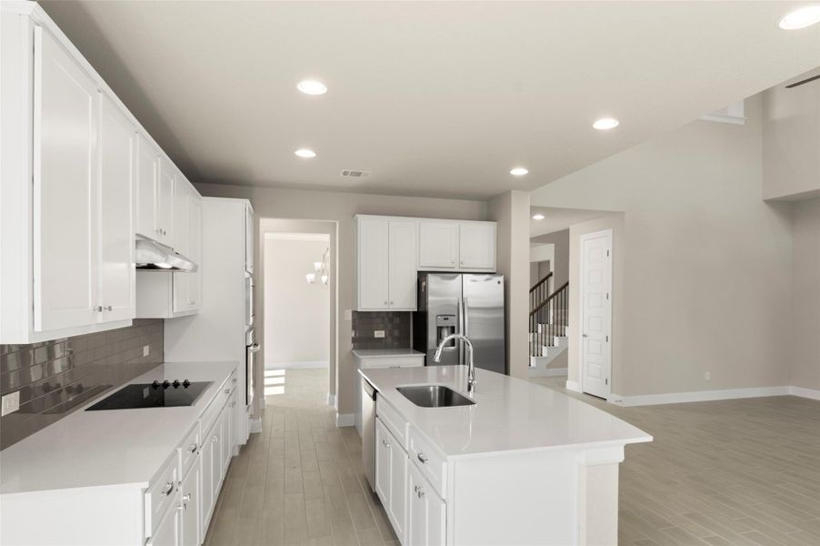 Furnished interior view inside a new home in Oaks at San Gabriel, Georgetown (Image 4). Furnished interior view inside a new home in Oaks at San Gabriel, Georgetown (Image 4).