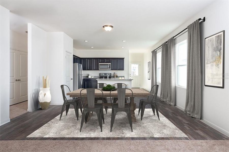 Virtually Staged Dinning Room