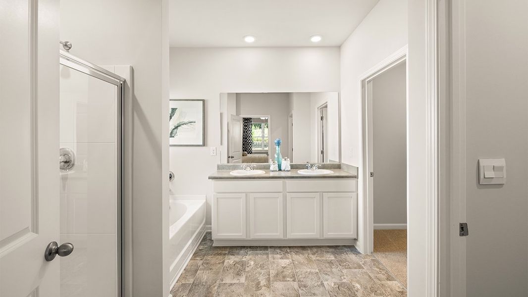 Representative furnished interior of a home built from the Elle by D.R. Horton in Highland Hills, Graniteville (Image 10). Representative furnished interior of a home built from the Elle by D.R. Horton in Highland Hills, Graniteville (Image 10).