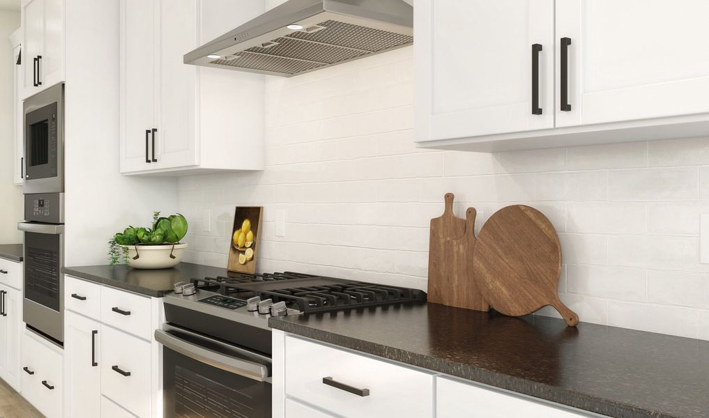 Kitchen with beautiful backsplash