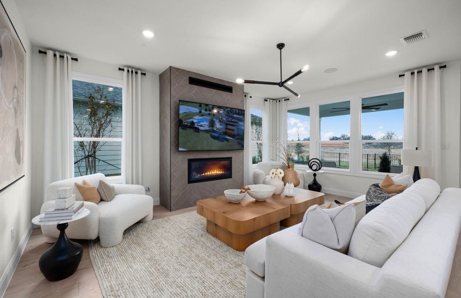 Representative furnished interior of a home built from the Mystique by Del Webb in Sun City Texas, Georgetown (Image 13). Representative furnished interior of a home built from the Mystique by Del Webb in Sun City Texas, Georgetown (Image 13).