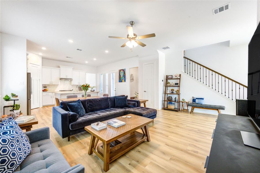 Furnished interior view inside a new home in Easthaven at Bridgeland Central, Cypress (Image 29).