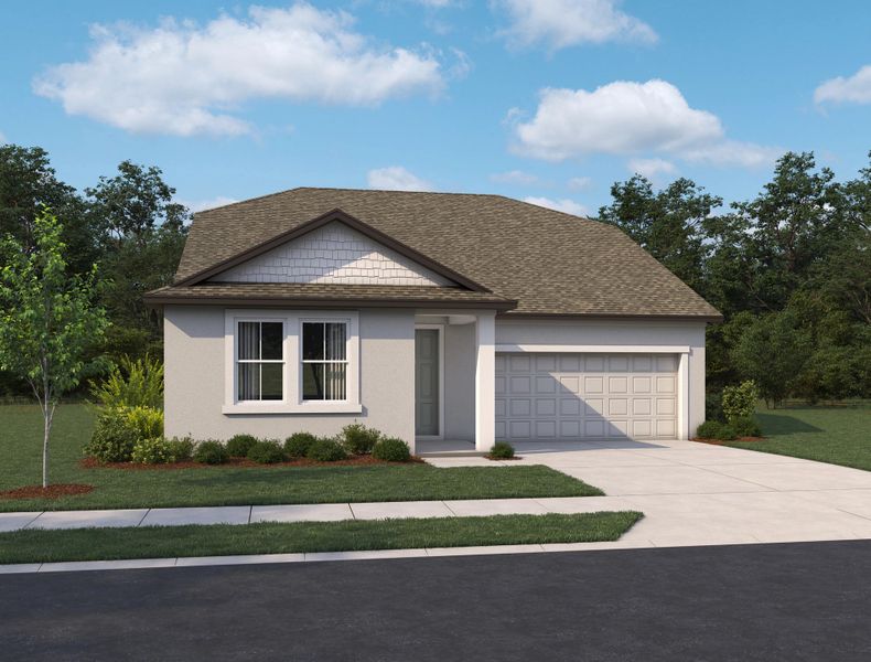 Representative exterior photo of a completed home built from the Collier by Ashton Woods in Oakfield Trails Traditional, Parrish, FL (Image 2).