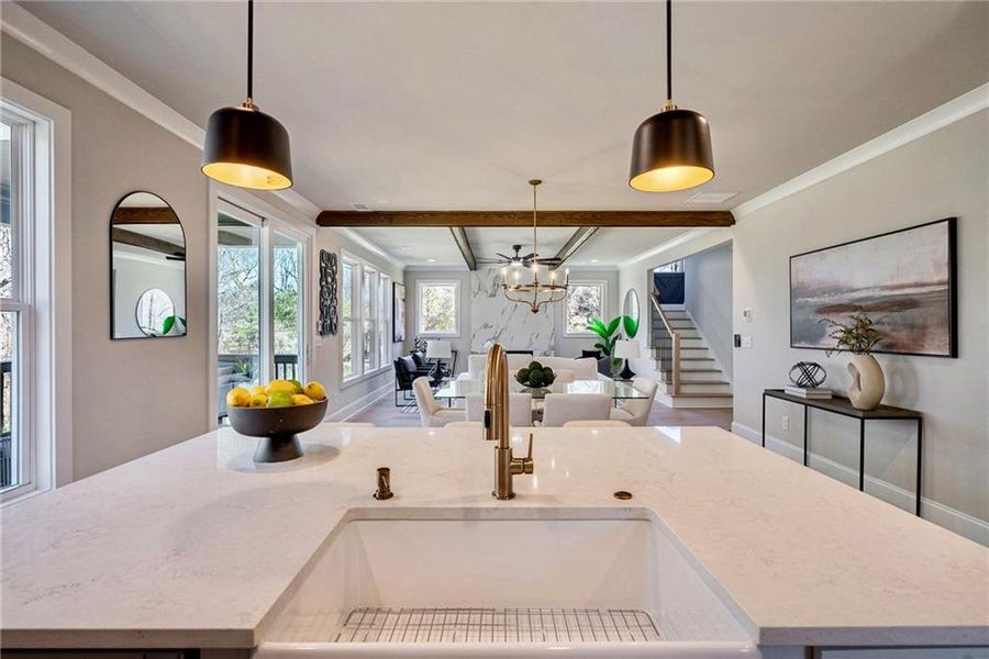 Furnished interior view inside a new home in , Atlanta (Image 44).