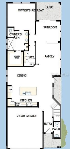 2D floor plan layout of this home in Chapel Crossings - Garden Series, Wesley Chapel, FL (Image 3).
