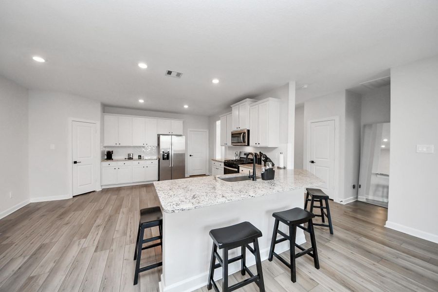 Furnished interior view inside a new home in , Santa Fe (Image 19).