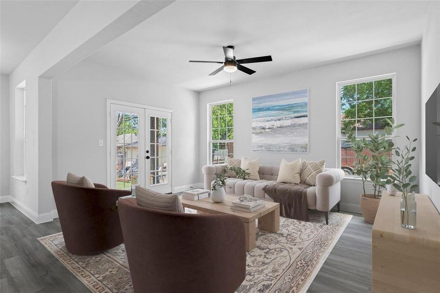 Furnished interior view inside a new home in , Dallas (Image 9).