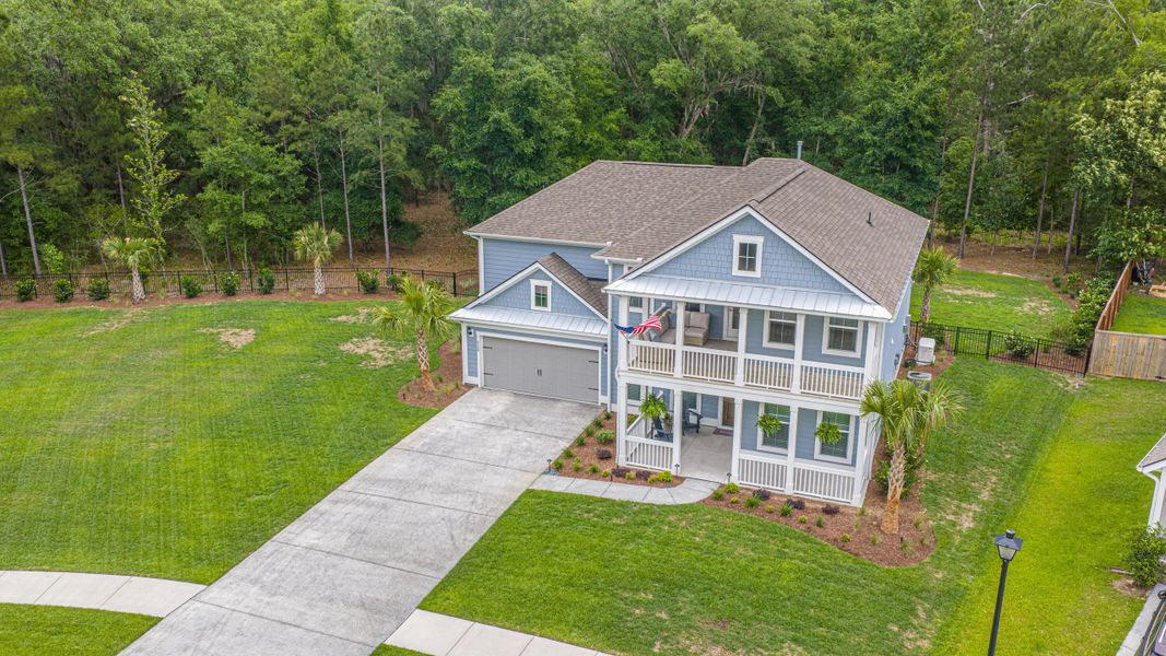 Front exterior of a new home in Sea Island Preserve, Johns Island, SC, highlighting curb appeal (Image 27).