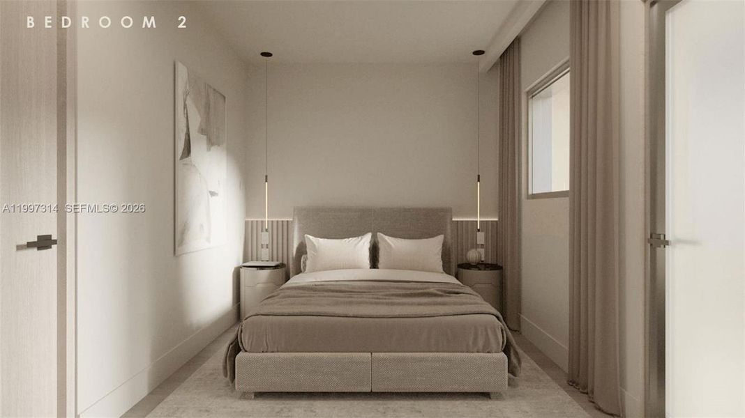 Furnished interior view inside a new home in , Miami Beach (Image 12).