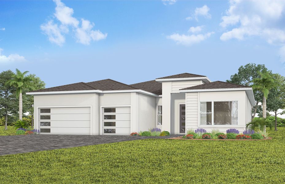 Representative exterior photo of a completed home built from the Stellar by Del Webb in Del Webb Lakehaven, Clermont, FL (Image 13). Representative exterior photo of a completed home built from the Stellar by Del Webb in Del Webb Lakehaven, Clermont, FL (Image 13).