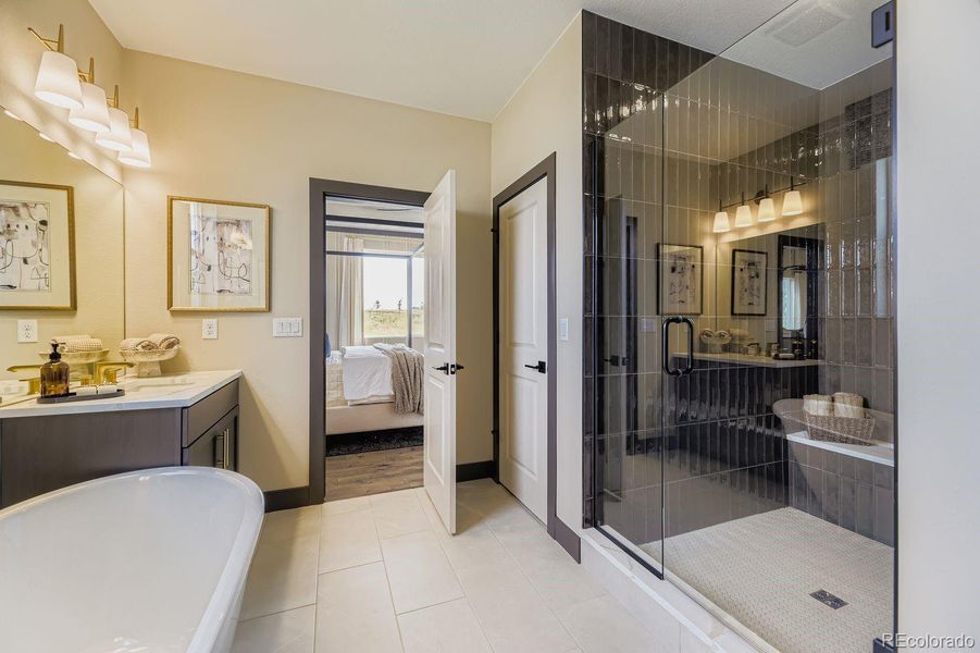 Primary BathroomPicture of model home not actual home