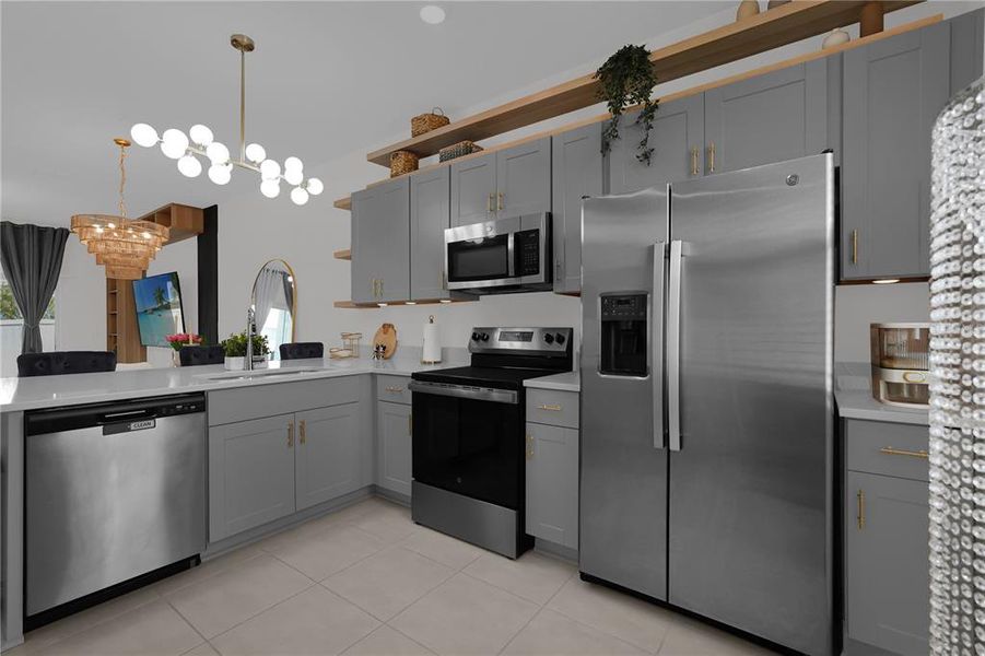 Furnished interior view inside a new home in , Kissimmee (Image 16).