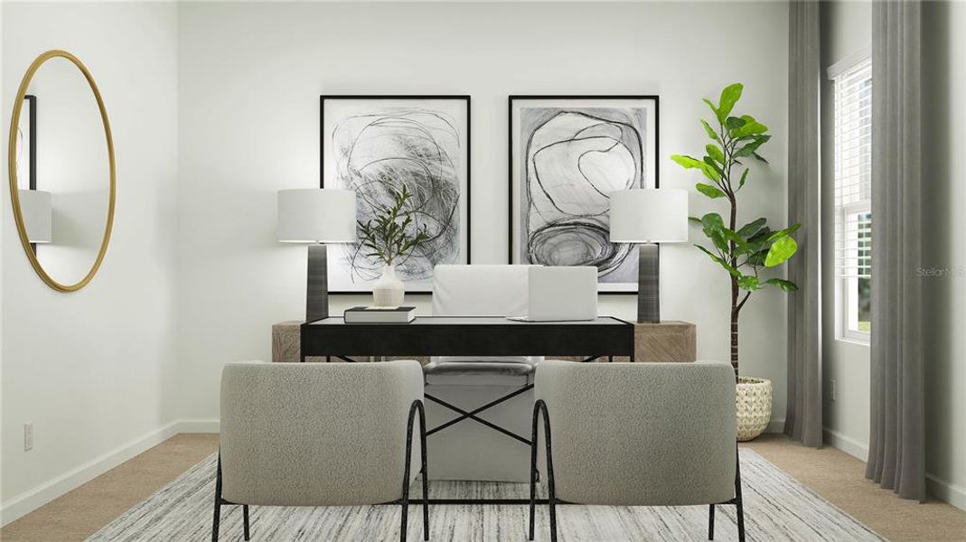 Furnished interior view inside a new home in Trailhead Landing: Trailhead Landing 60s, Alachua (Image 15).