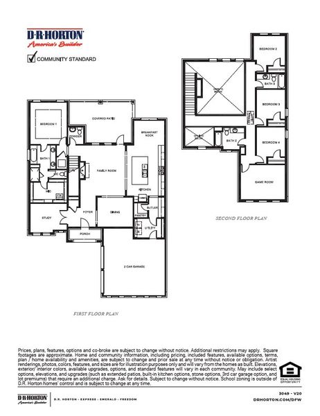 2D floor plan layout for the Navarro by D.R. Horton in Peachtree Meadows, Rockwall, TX (Image 3). 2D floor plan layout for the Navarro by D.R. Horton in Peachtree Meadows, Rockwall, TX (Image 3).