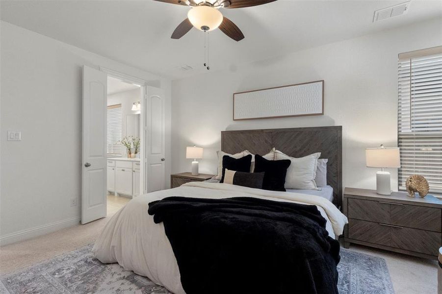 Furnished interior view inside a new home in Mustang Lakes 74', Celina (Image 16).